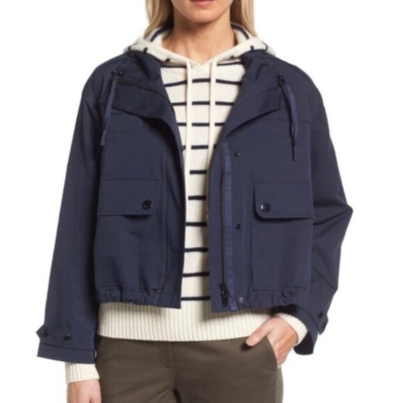 NWT Nordstrom Signature Cotton & Silk Crop Utility Jacket - Picture 13 of 14